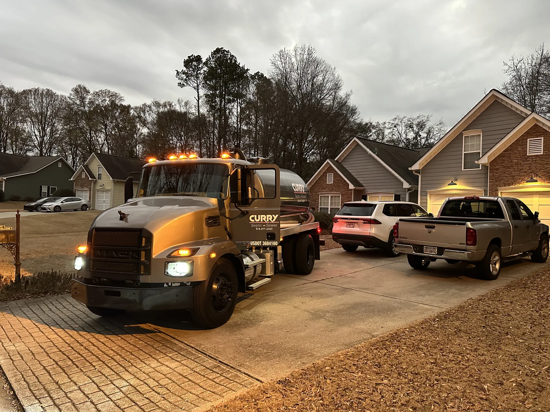 Curry Septic and Sewer crew at work in Hoschton, GA