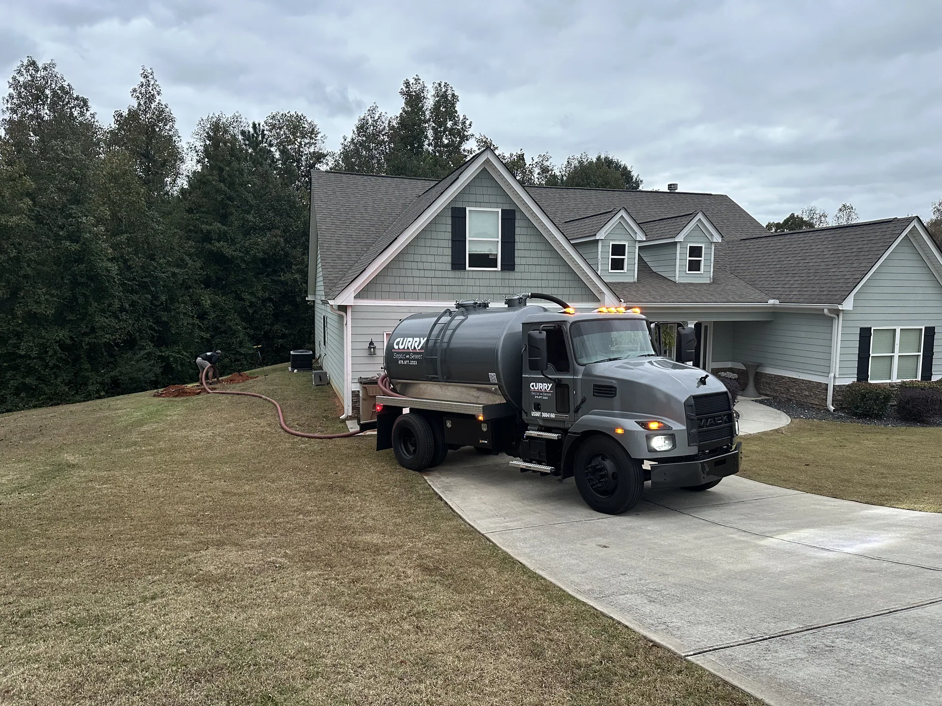 Curry septic pump truck residential service 2