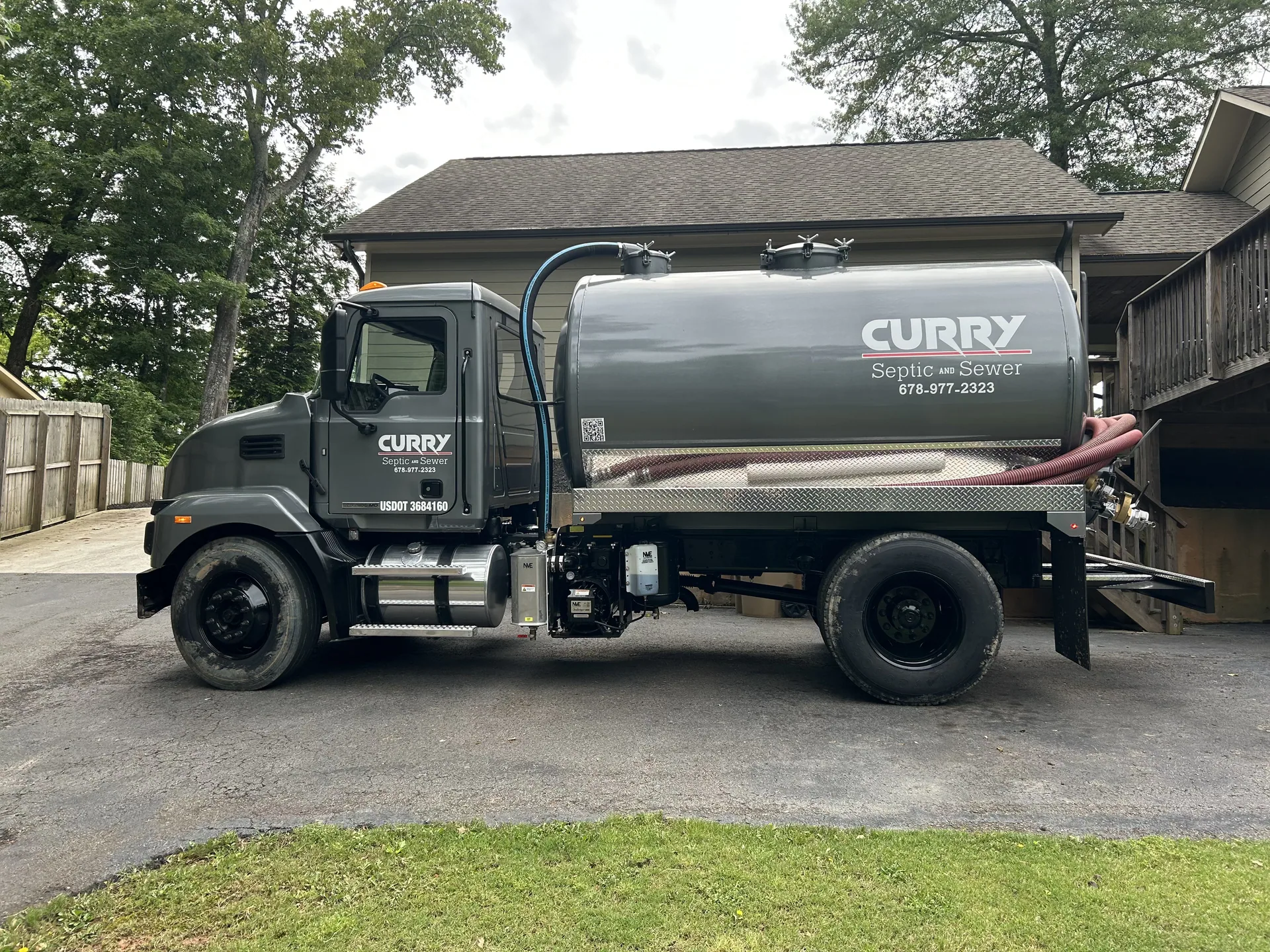 Curry septic sewer pump truck residential 2