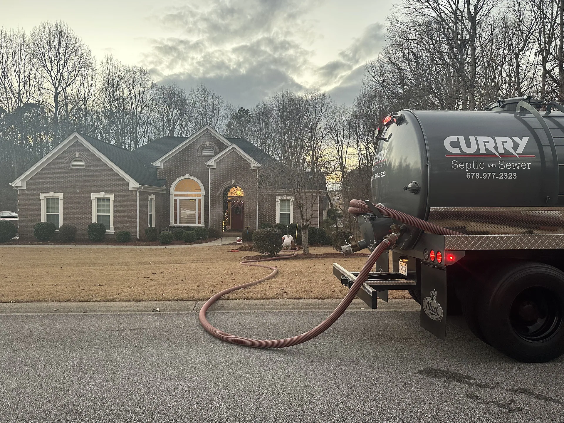 Curry septic sewer pump truck residential service 4