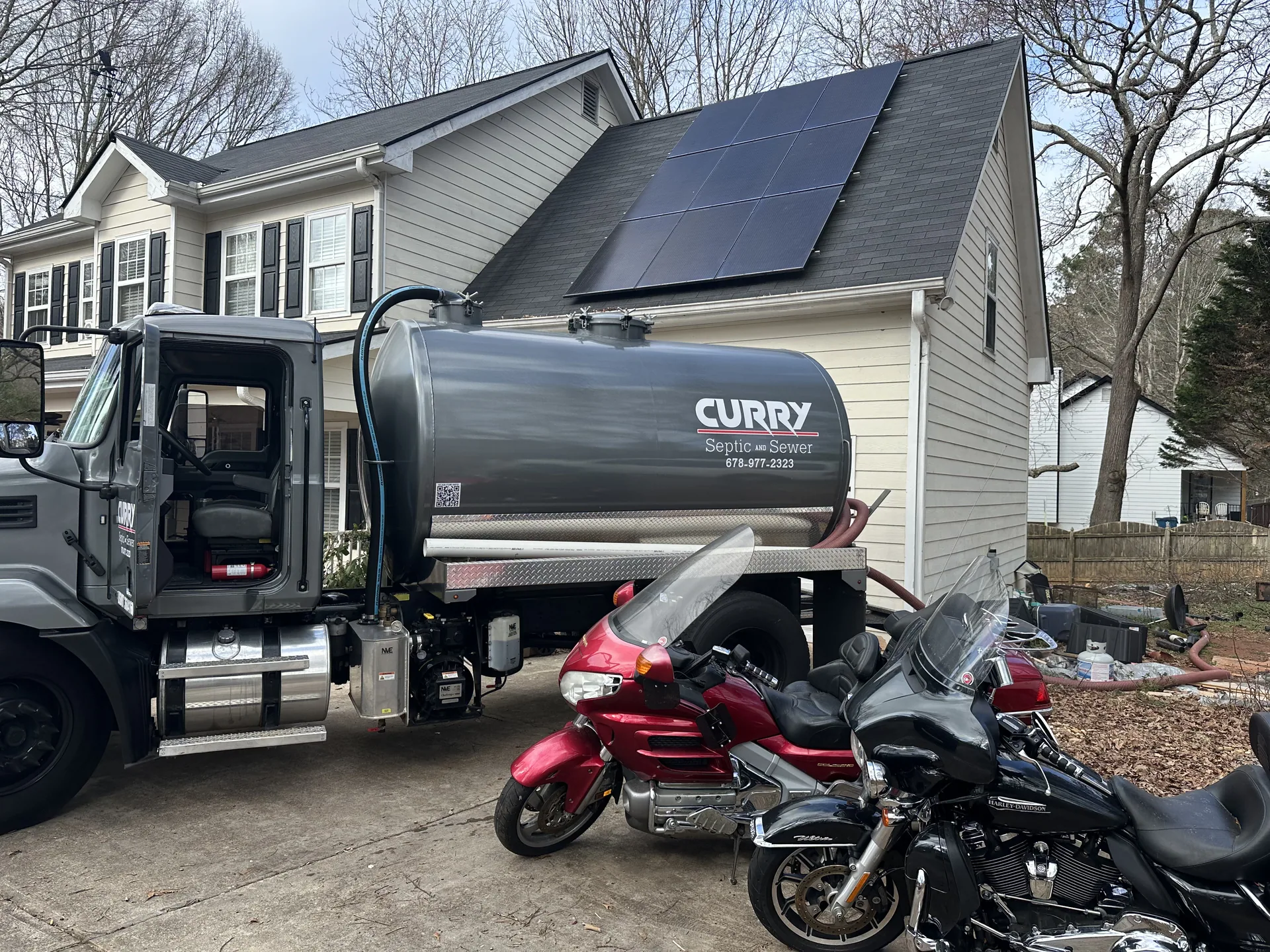 Curry septic sewer pump truck residential service 5
