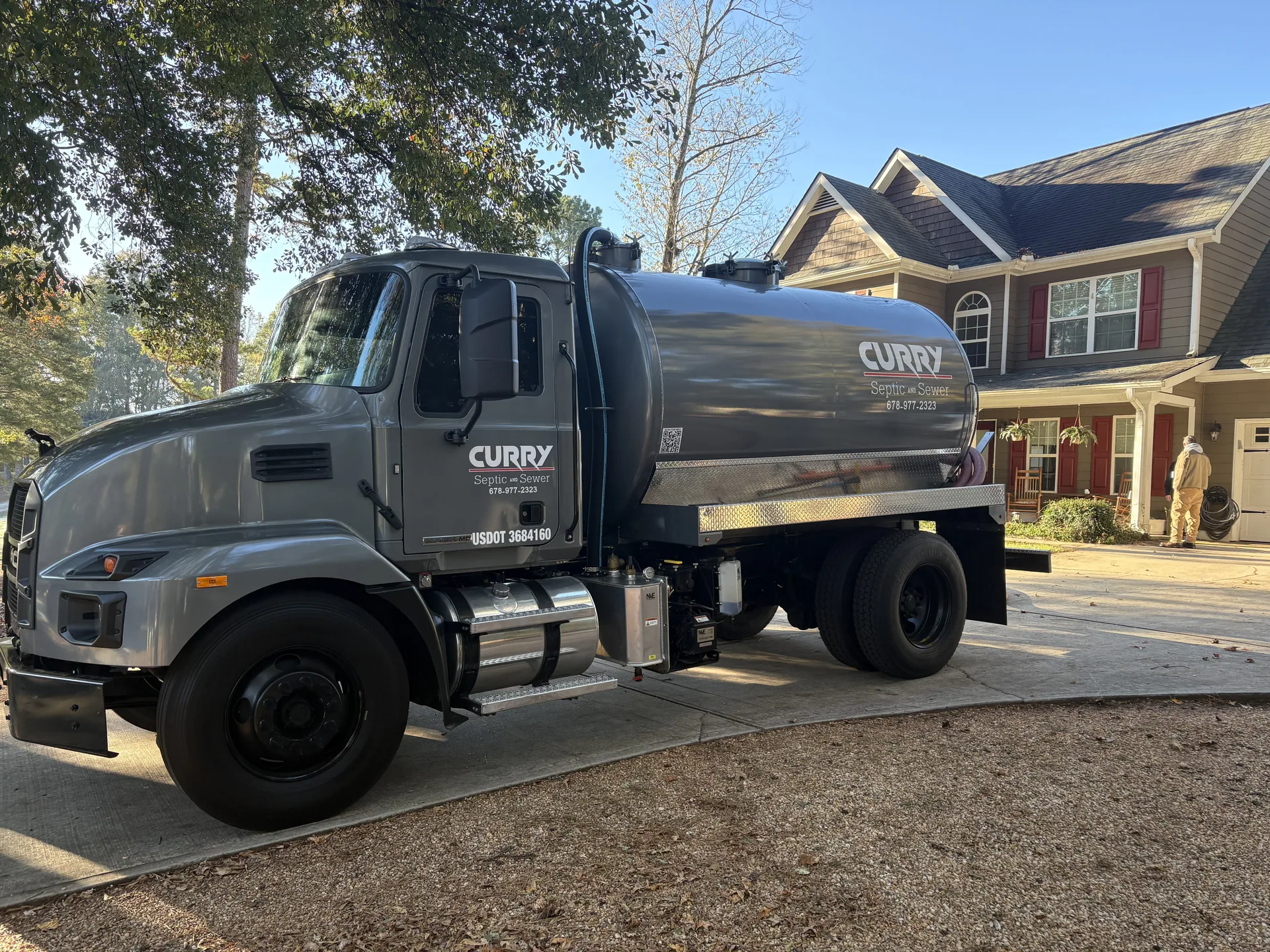 Curry septic sewer pump truck residential service