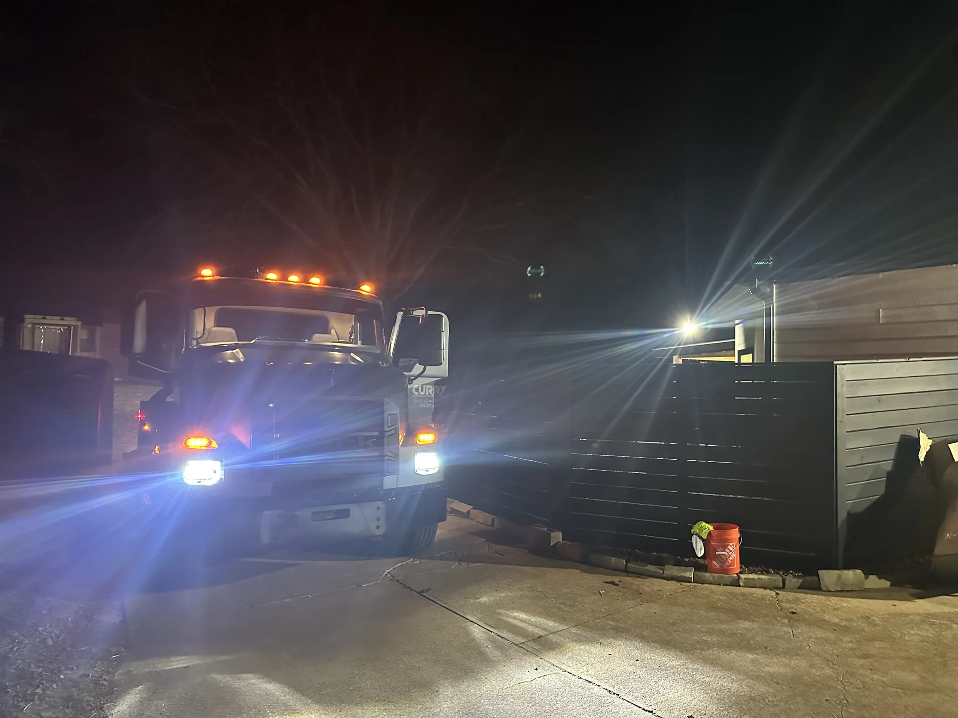 Curux service truck night job site