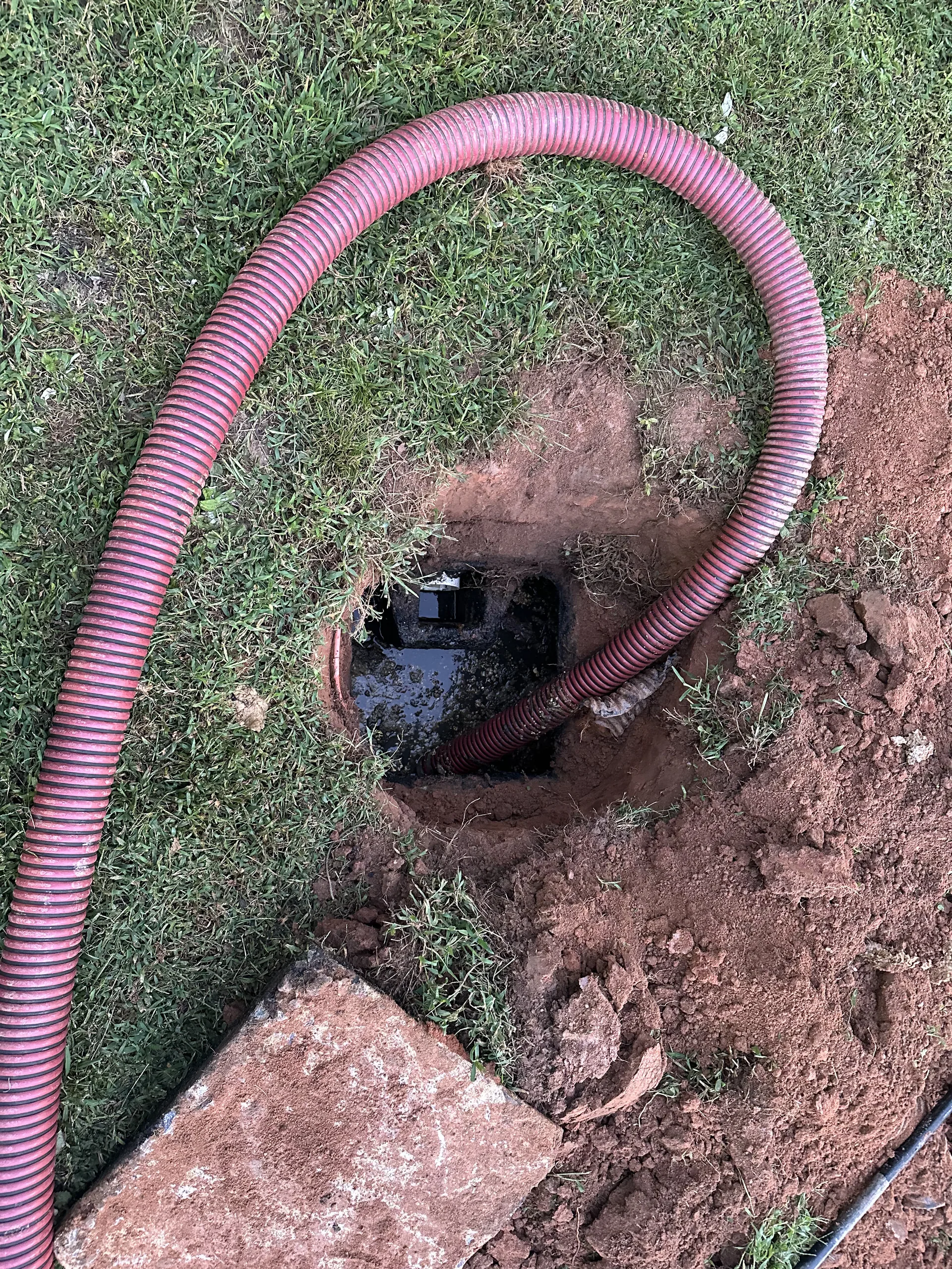 Septic tank pump out vacuum hose